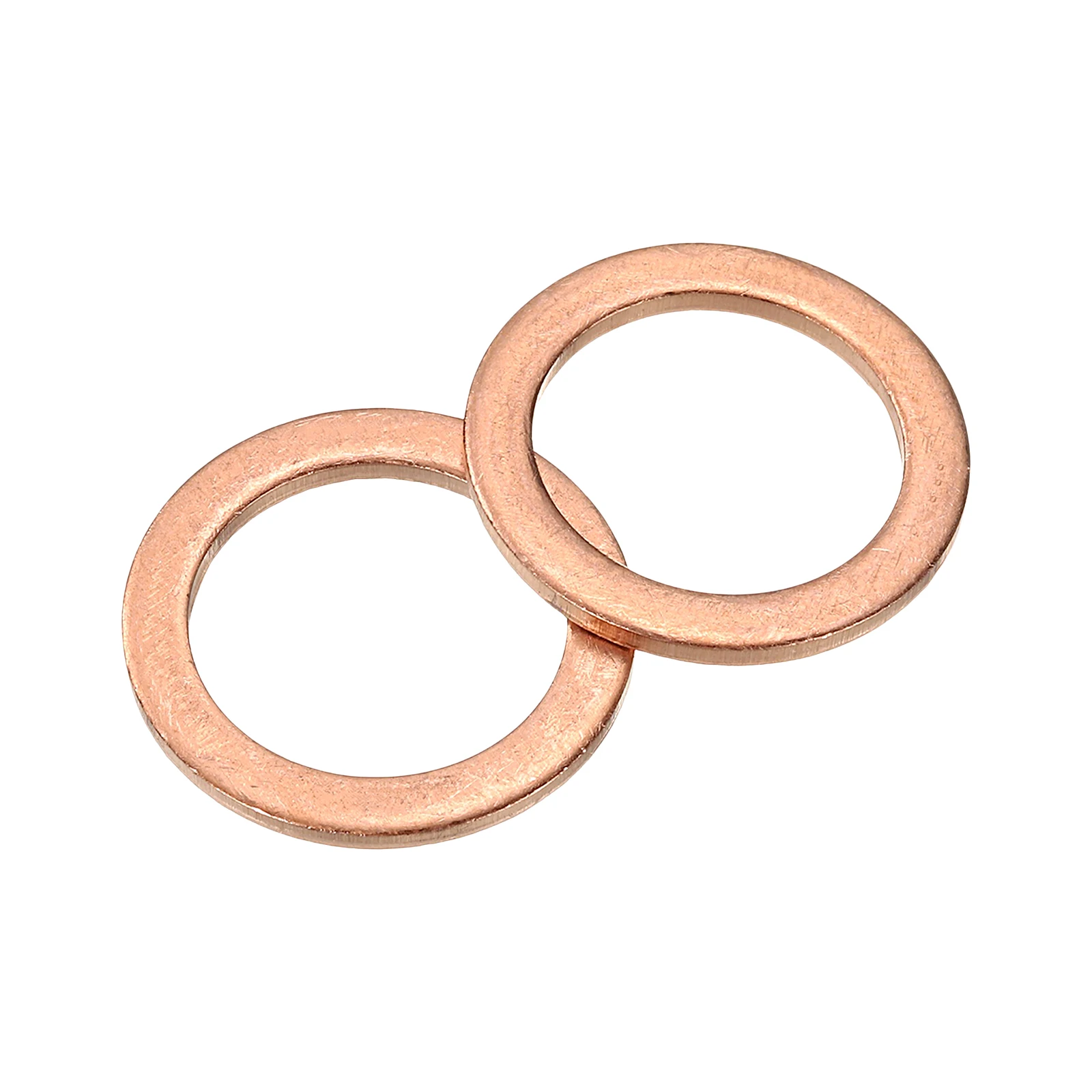 3-26Pcs Washer Copper Ring Flat Washers Metal Sealing Gasket Ring Seal Sealing Solid Gasket Washer for Screws Bolts Nuts M14-M33