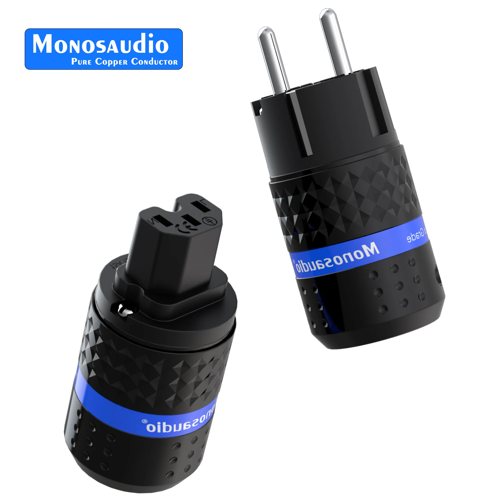 

Monosaudio E102/F102 5N Pure Copper Schuko Power Plug European standard Power Cable Connector IEC Female Plug connector