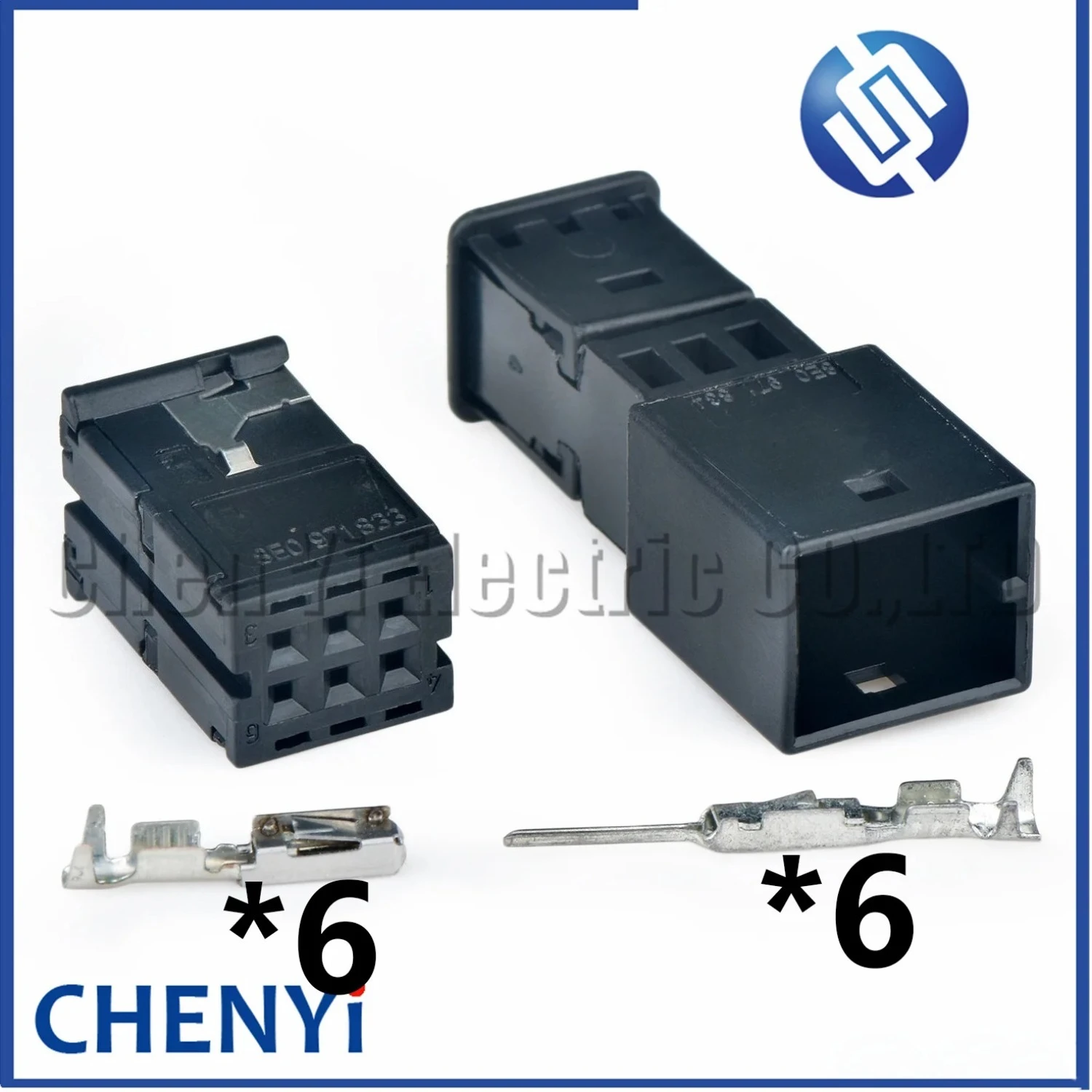 6-poliger Kfz-Steckverbinder, Auto-Antireflex-Rückspiegelkabelbaum-Stecker 8E0971833 8E0971834 1418784-1 0-1418780-1