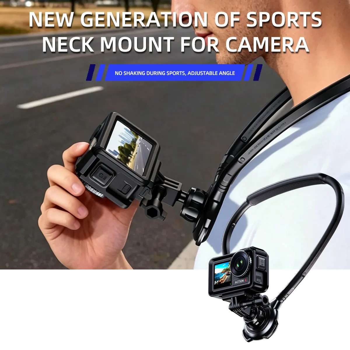 

POV Action Camera Neck Hold Mount for GoPro Insta360 Hero 10 9 8 DJI OSMO Action Universal Action Camera Accessories