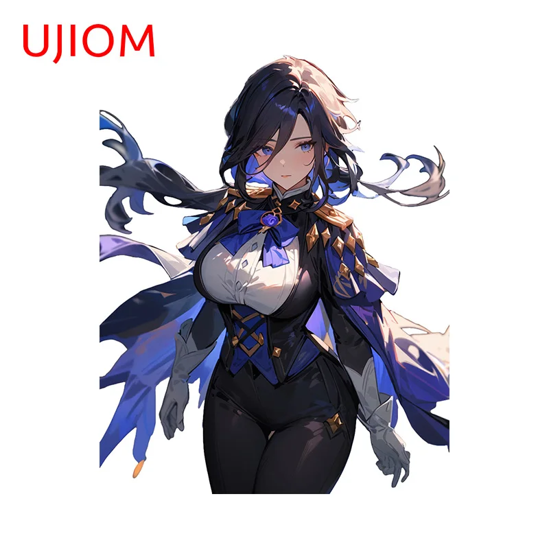 UJIOM 13cm X 10.4cm Clorinde Genshin Impact Big Breast Wall Stickers Sexy Girl for Adult Home Decoration Decal Nice Tile Murals