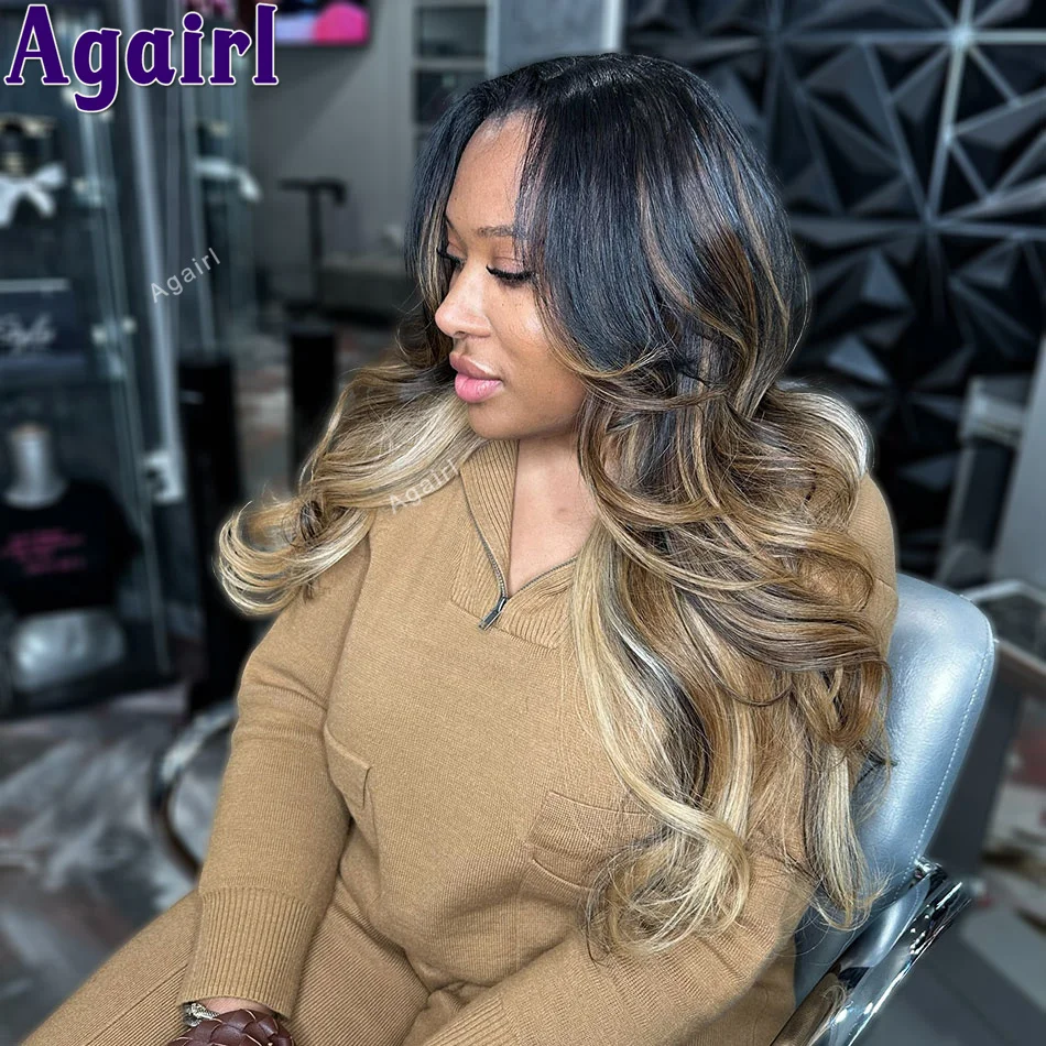 

32 30Inch Ombre Highlight Blonde 13x6 13x4 Lace Front Body Wave Wig Brazilian Virgin Lace Frontal Human Hair Wigs For Women 200%