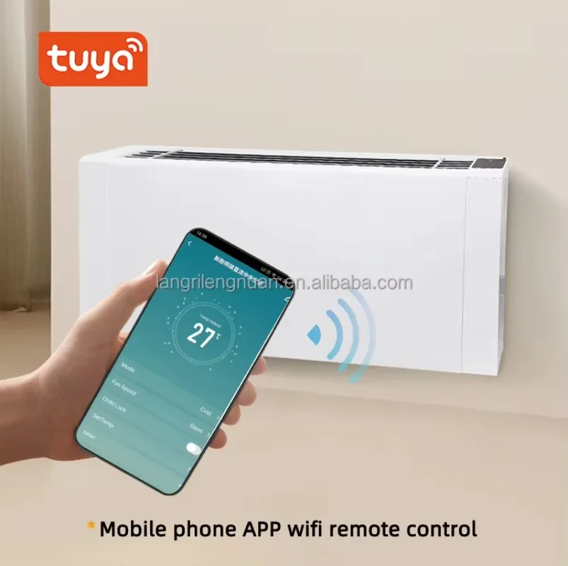 

Manufacturer Vertical Concealed Floor Chilled Water Fcu ultra Slim Fancoil Hydronic Fan Coil Unit for Heating and Cooling System