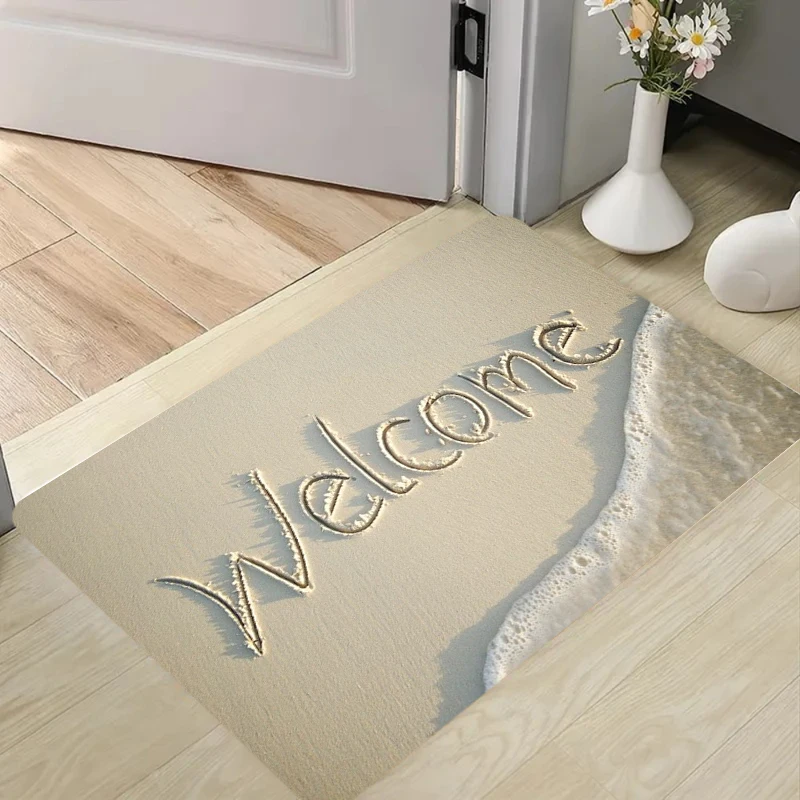 Halloween Pumpkin Candle Ghost Owl Autumn Leaf Entrance Mat Non-Slip Doormat Front Door Porch Spooky Season Greeting