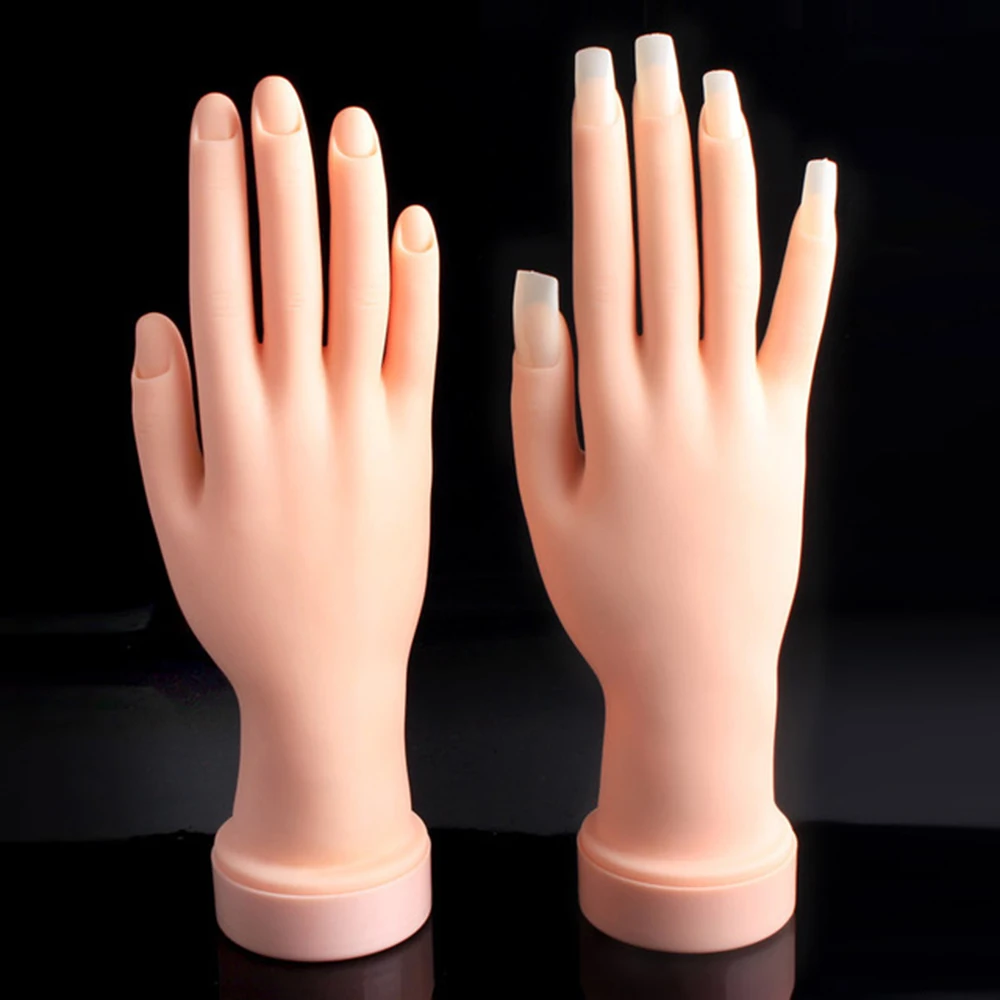 Anfänger-Display: Weiche Silikon-Übungshand für Nagelmodellierung und Nagelkunst-Training – Detail 1