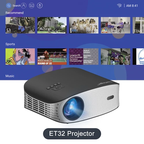 Imagen 2 del producto Touyinger ET32 1500ANSI Full HD 4K Proyector 5G WIFI Home theater Media Video Player Smart Beamer