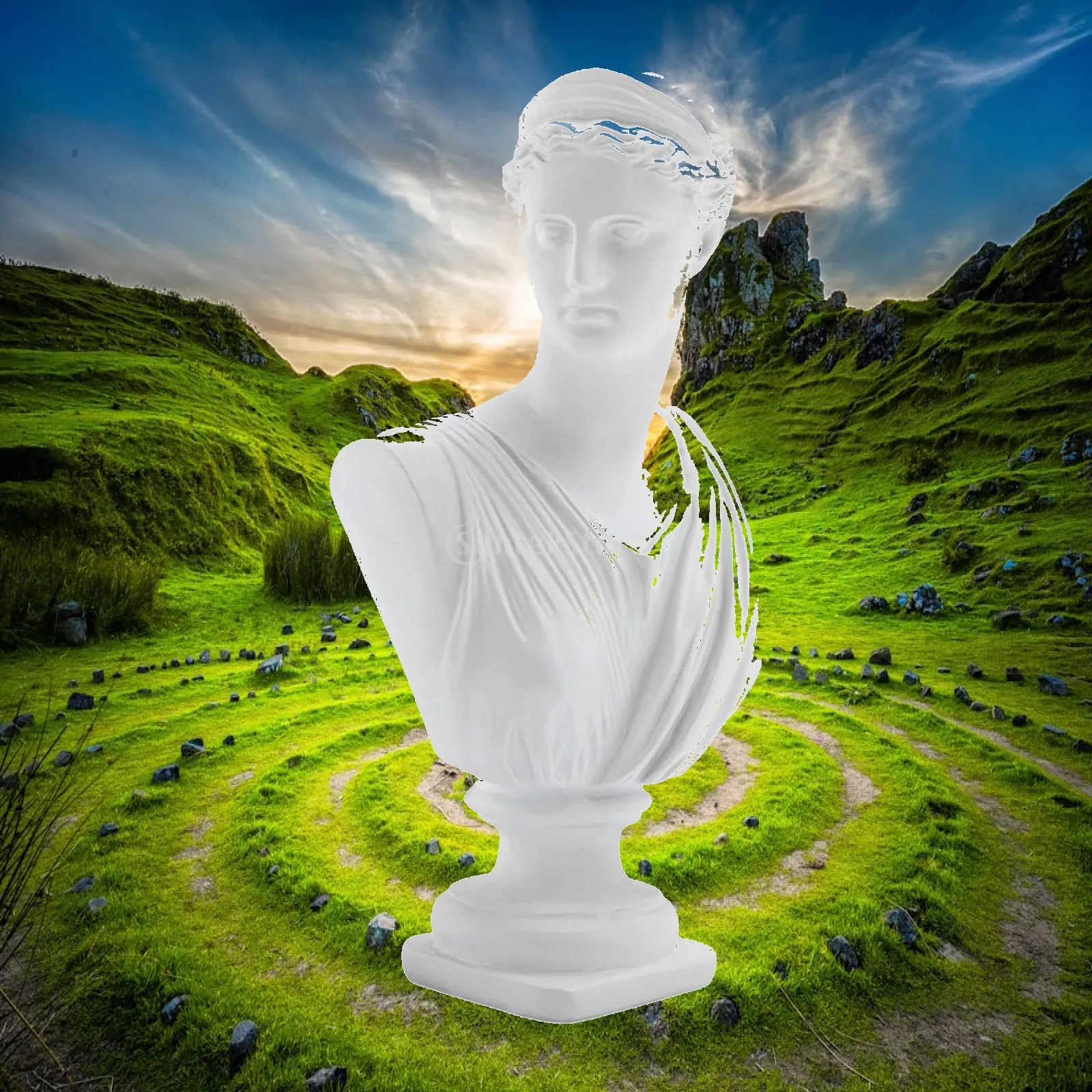 Greek Goddess Statue Greek Mythology Figurine Art Crafts Decorative Centerpiece Home Decor for Table Desk Shelf Office Indoor