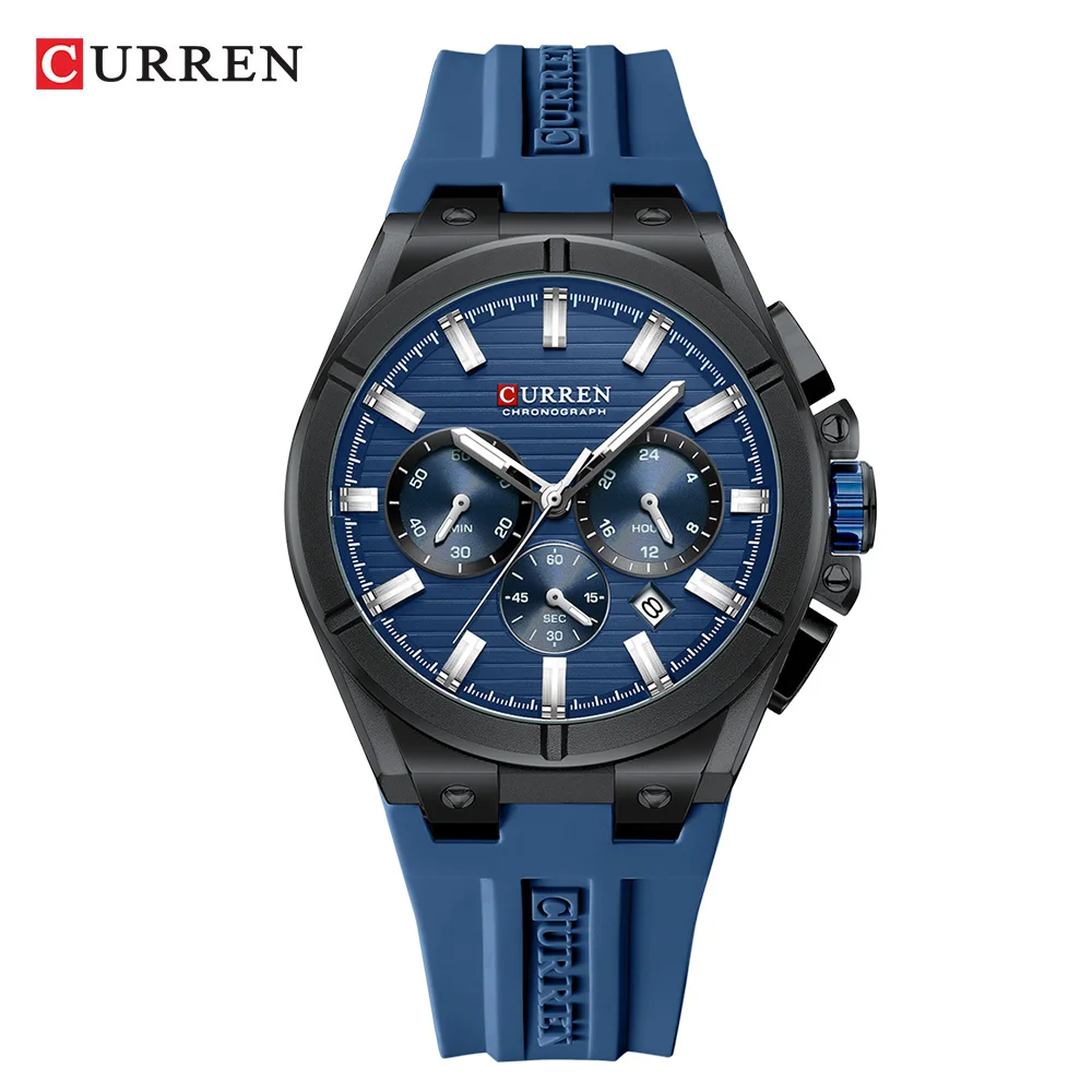 curren$y カレンシー 2点セット　currensy CURREN 8487 Casual Men's Quartz Wristwatch Multifunctional