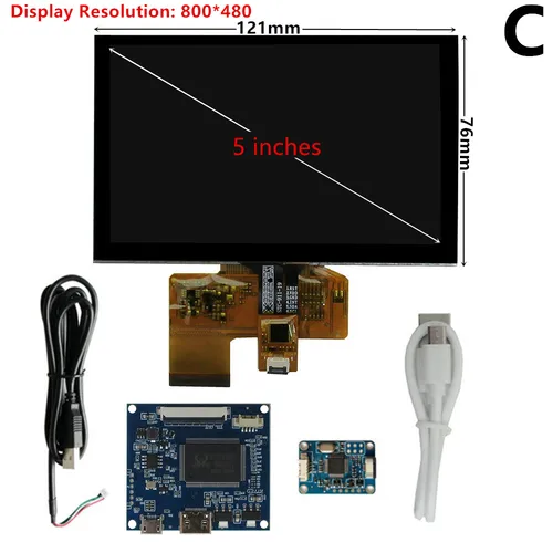 Imagen 2 del producto Pantalla LCD portátil multiusos de 3,5/4,3/5/6,5/7/8/9/10,1 pulgadas, Monitor, placa de Control del controlador, pantalla táctil digitalizadora