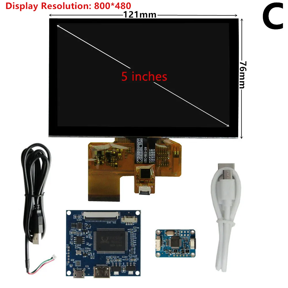 Imagem -02 - Multipurpose Portable Lcd Display Screen Monitor Driver Control Board Digitalizador Touchscreen 35 43 55 75 101