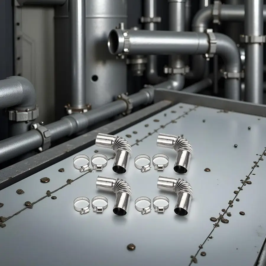 4 قطعة الفولاذ المقاوم للصدأ 24 مللي متر الهواء الديزل سخان التوقف أنبوب العادم أنبوب الكوع موصل ل الديزل قارب سخان 13 سنتيمتر السيارات Rep #2