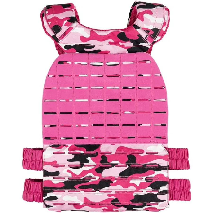 سترة مرجحة قابلة للتعديل للرجال والنساء مصممة لتدريبات القوة والجري واللياقة البدنية تحمل ما يصل إلى 42 رطلًا مع حرف V