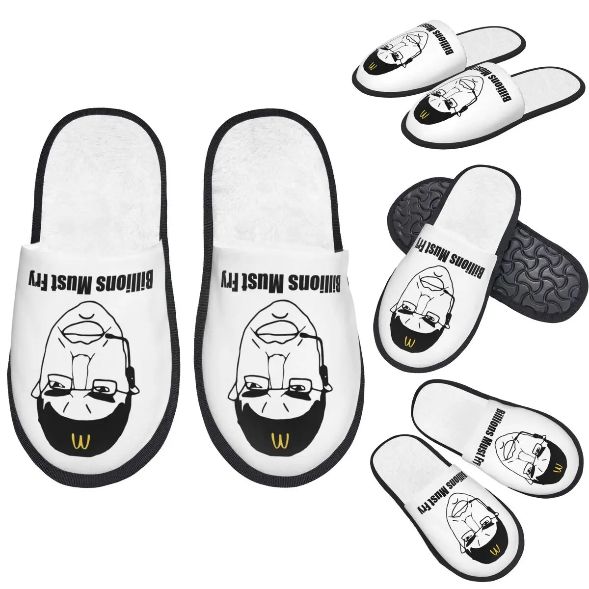 Custom CHUD Billions Must Fry Slippers Memory Foam Warm Soft Women House Slipper Indoor Cozy Shoes