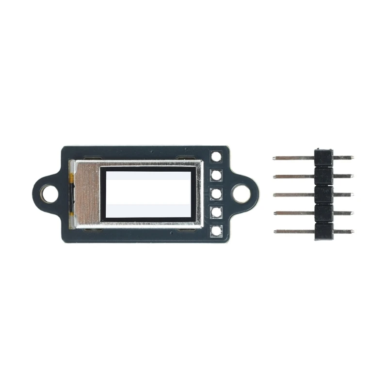 D7YC ST7312 Project Screen Board with I2C Communication, Five Through-Hole Electrical Contacts and Two Mounting Holes for