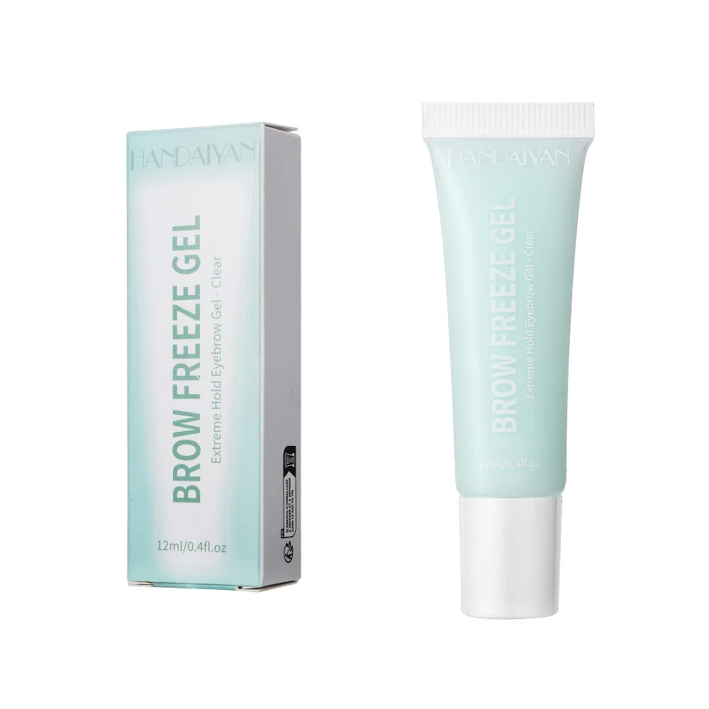 Transparent Brow Gel with Spoolie Brush Strong Hold Clear Formula for Bushy Brows All Day Styling Waterproof Makeup Essential