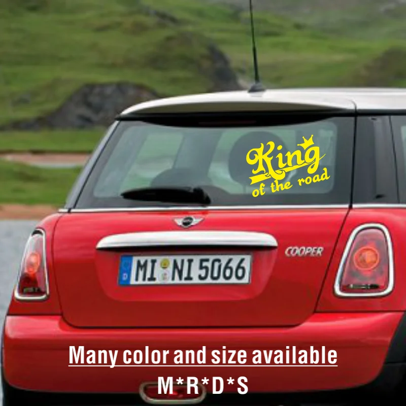 Mult size vinyl car sticker king of the road funny car sticker vinyl decal waterproof car auto sticker car truck bumper rear