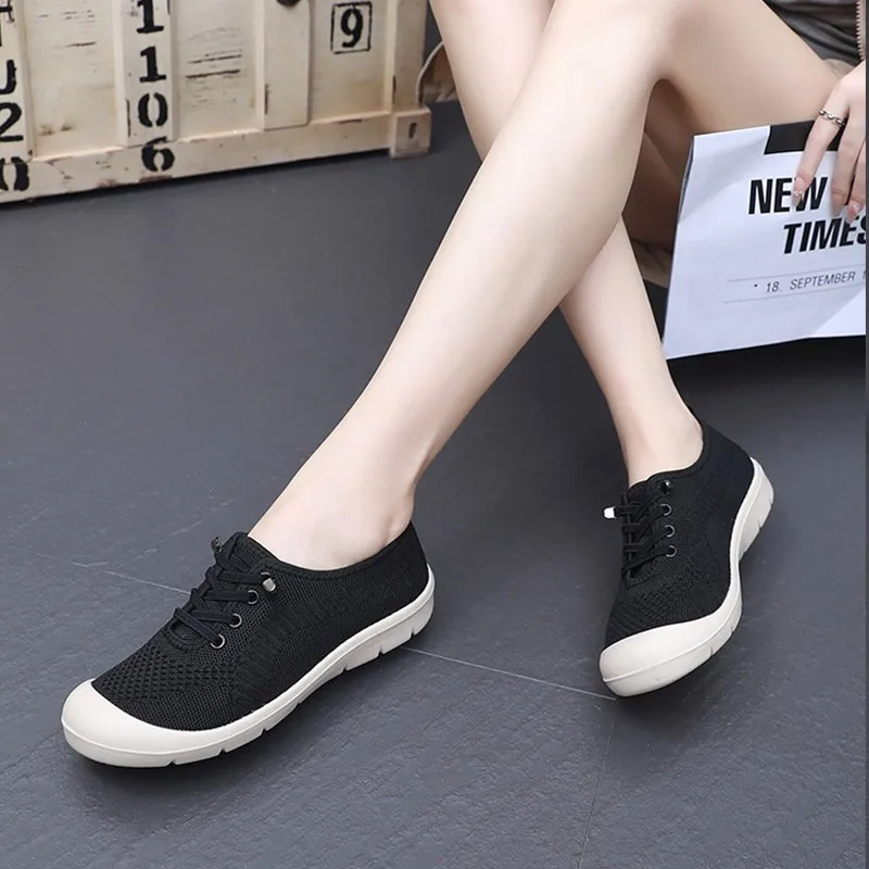 

Летние туфли на плоской подошве с дышащей сеткой, женская удобная повседневная обувь, дышащая обувь на мягкой подошве, повседневные кроссовки на плоской подошве, новые