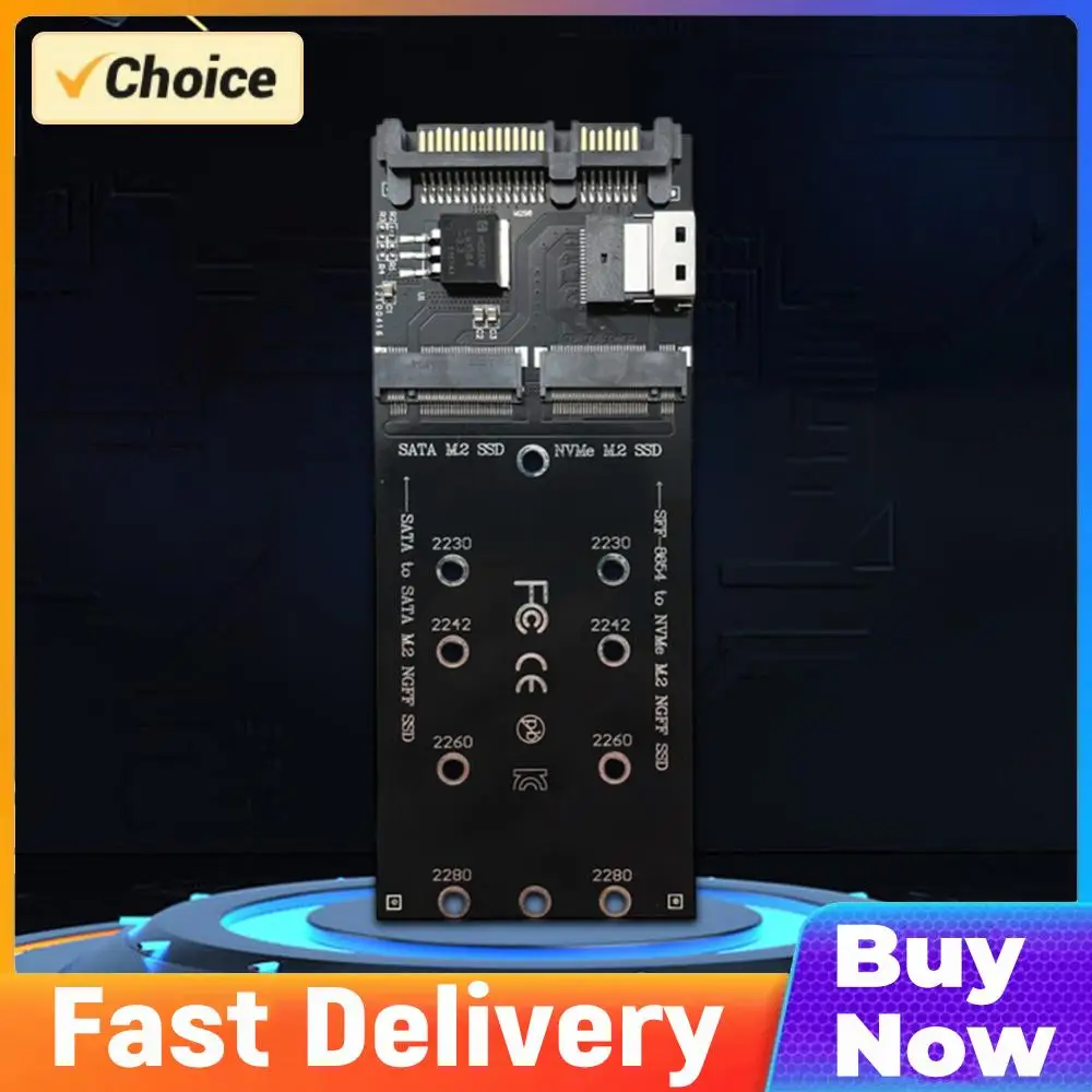 

M.2 To SATA Adapter SFF-8654 To M2 NVME SSD 22Pin SATA To M2 Expansion Card Converter Riser Board Fit for Mainboard