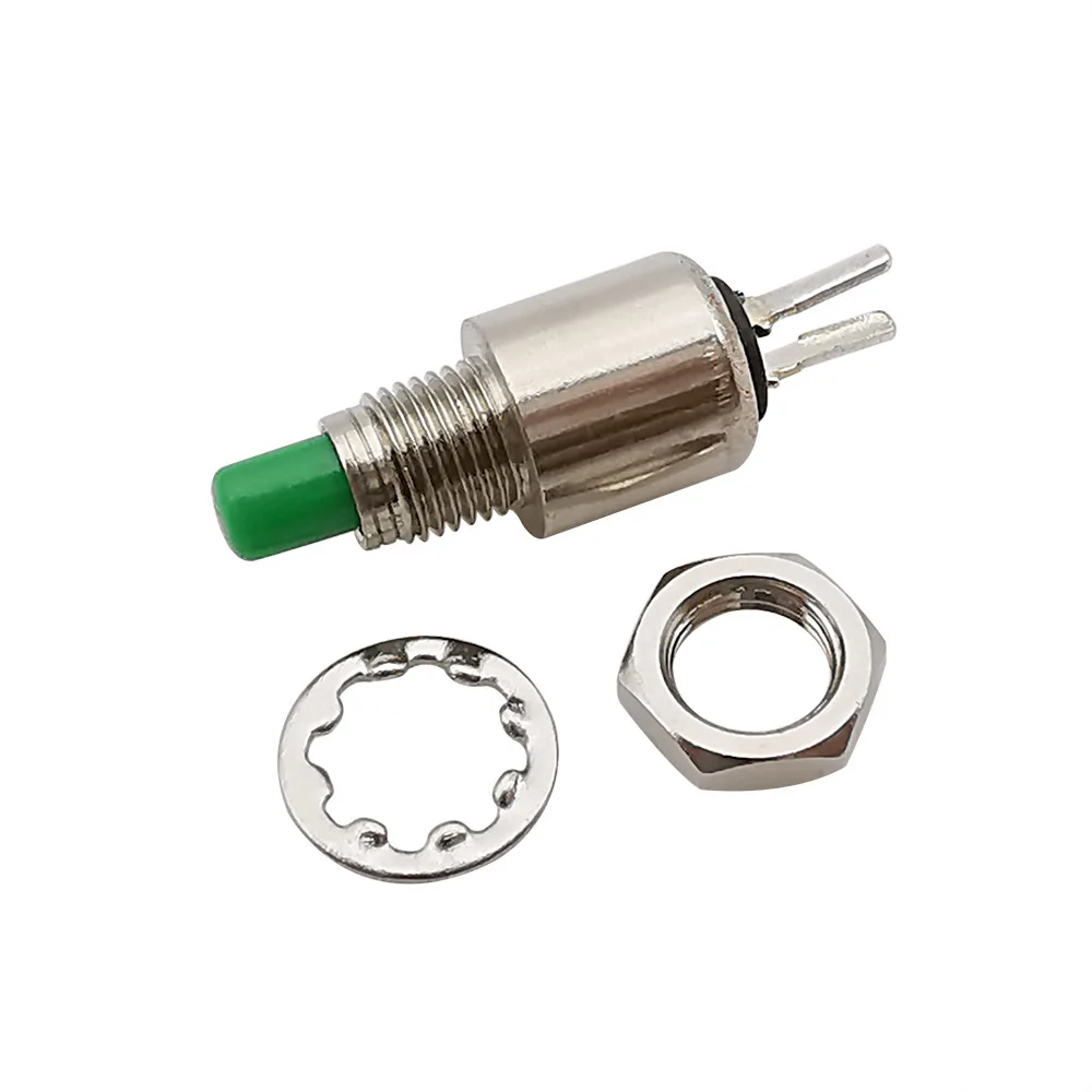 2/5/10 sztuk DS 402 samoreset/mieszentowy mikroprzełącznik przyciskowy 5mm metalowy Mini przełącznik 2PIN czerwony zielony czarny — zdjęcie 4