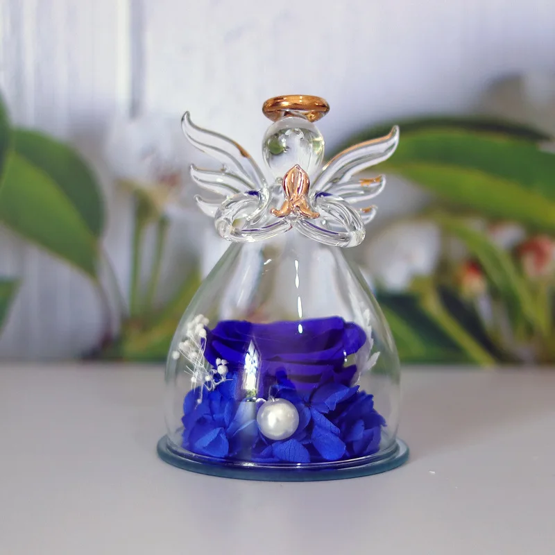 غطاء زجاجي زهرة دائمة الزفاف الكروب الأبدي الورد الدائم عيد الميلاد عيد الحب هدية عيد الأم النساء هدايا الأم #4