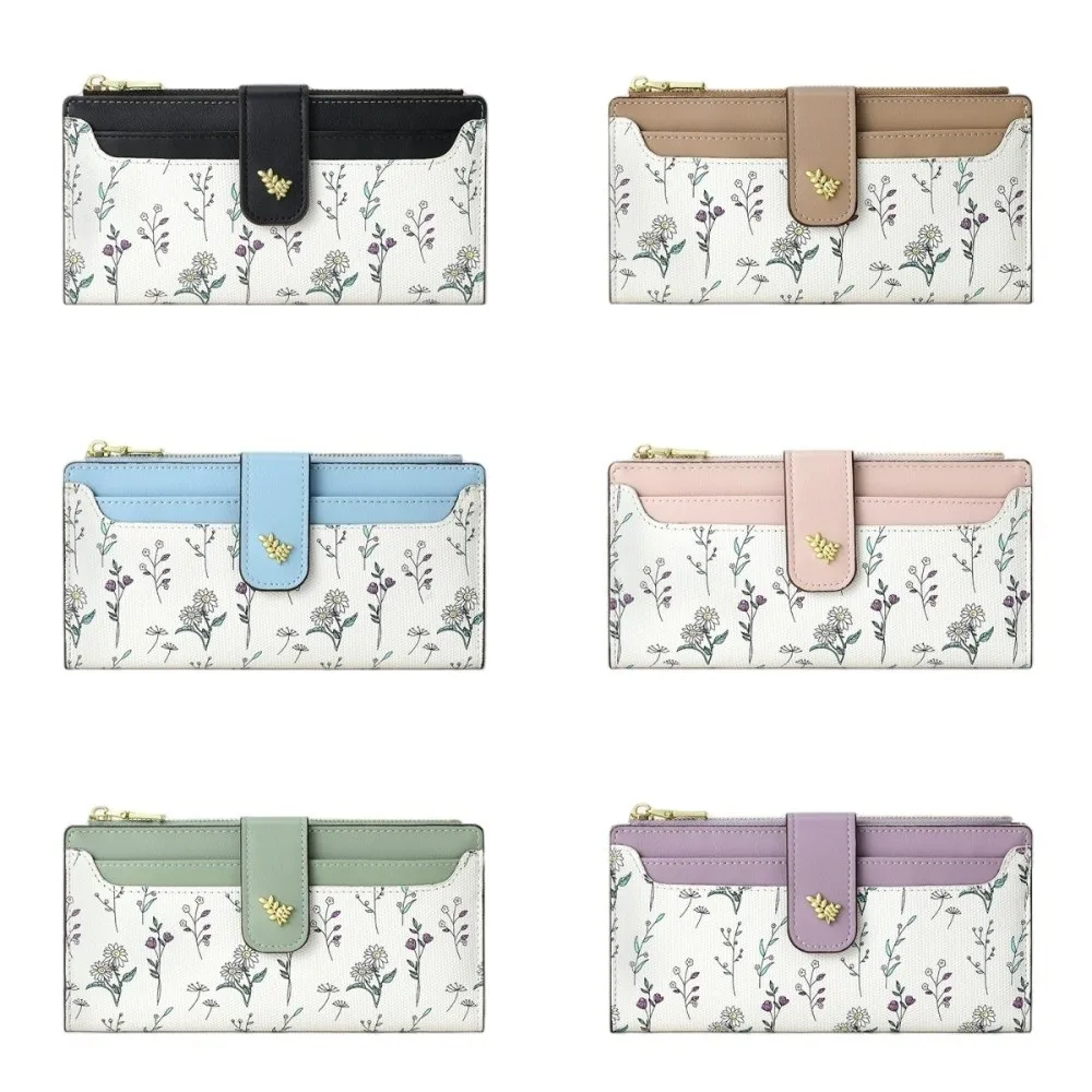 Portable Waterproof Long Folding Wallet Lightweight Handheld Money Purse Bag PU Leather Zipper Check Credit Card Bag Male