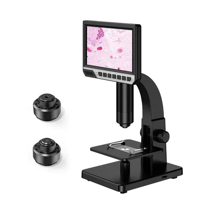 Equipped with Digital and Microbial Lenses and SD Card Windows/Mac OS Compatible 12MP 2000X Biological Microscope LCD Digital