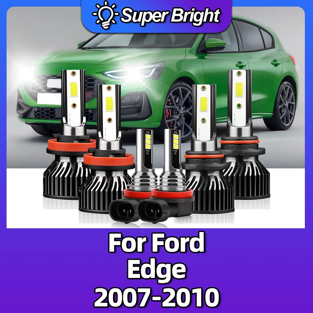 

Светодиодная лампа для фар Turbo High Low Beam 10000LM 6000K Белая яркая сменная фара для Ford Edge 2007 2008 2009 2010