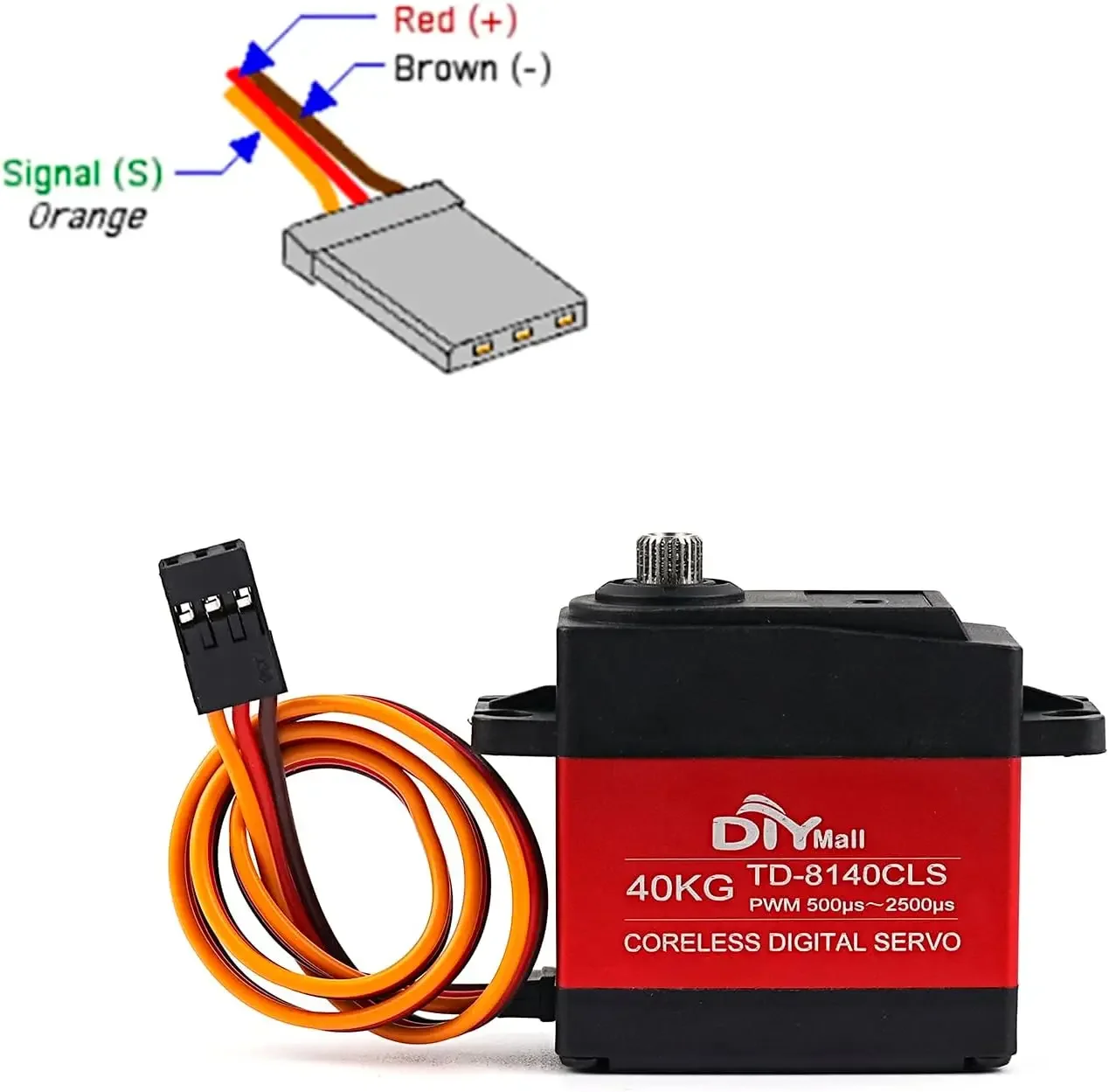 40KG デジタルサーボ 360 度連続回転高電圧高トルクコアレスサーボモーターメタルギア RC カーロボット用