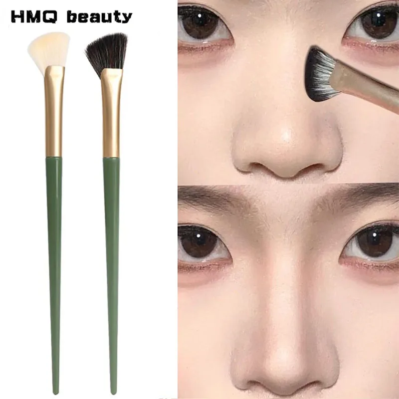 3D Contour Nose Shadow Brush Semi-Scalloped Face Makeup Brushes Soft Highlight Shadow Mixing Brush Portable Travel Makeup Brush