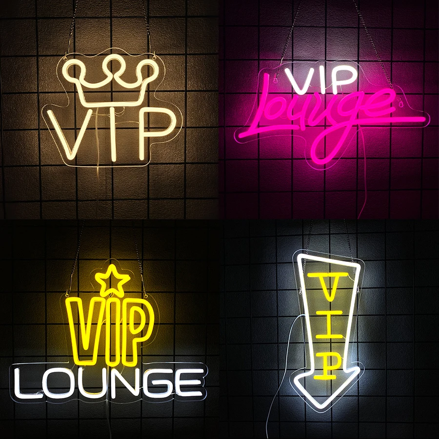 Vip Series Neon Sign For Wall Decor,Led Neon Light For Bar,Hotel,Cafe,Club,Vip Room,Airports, Beauty Room Decoration,Man Cave