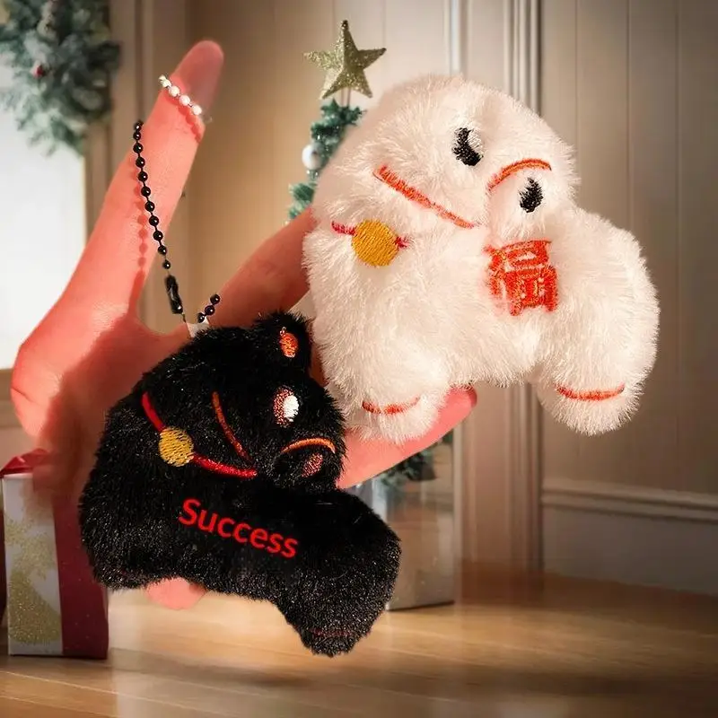 馬年ぬいぐるみキーホルダー、かわいいぬいぐるみポニーマスコットペンダント、中国の旧正月のお土産