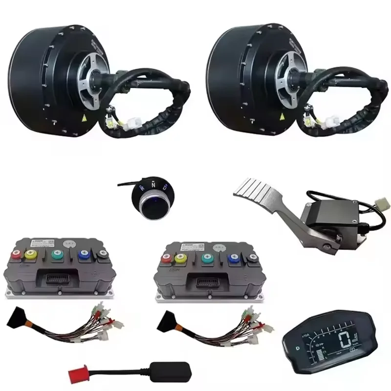 QS Motor Dual 12000W In-Wheel Hub Motor مجموعات السيارات الكهربائية