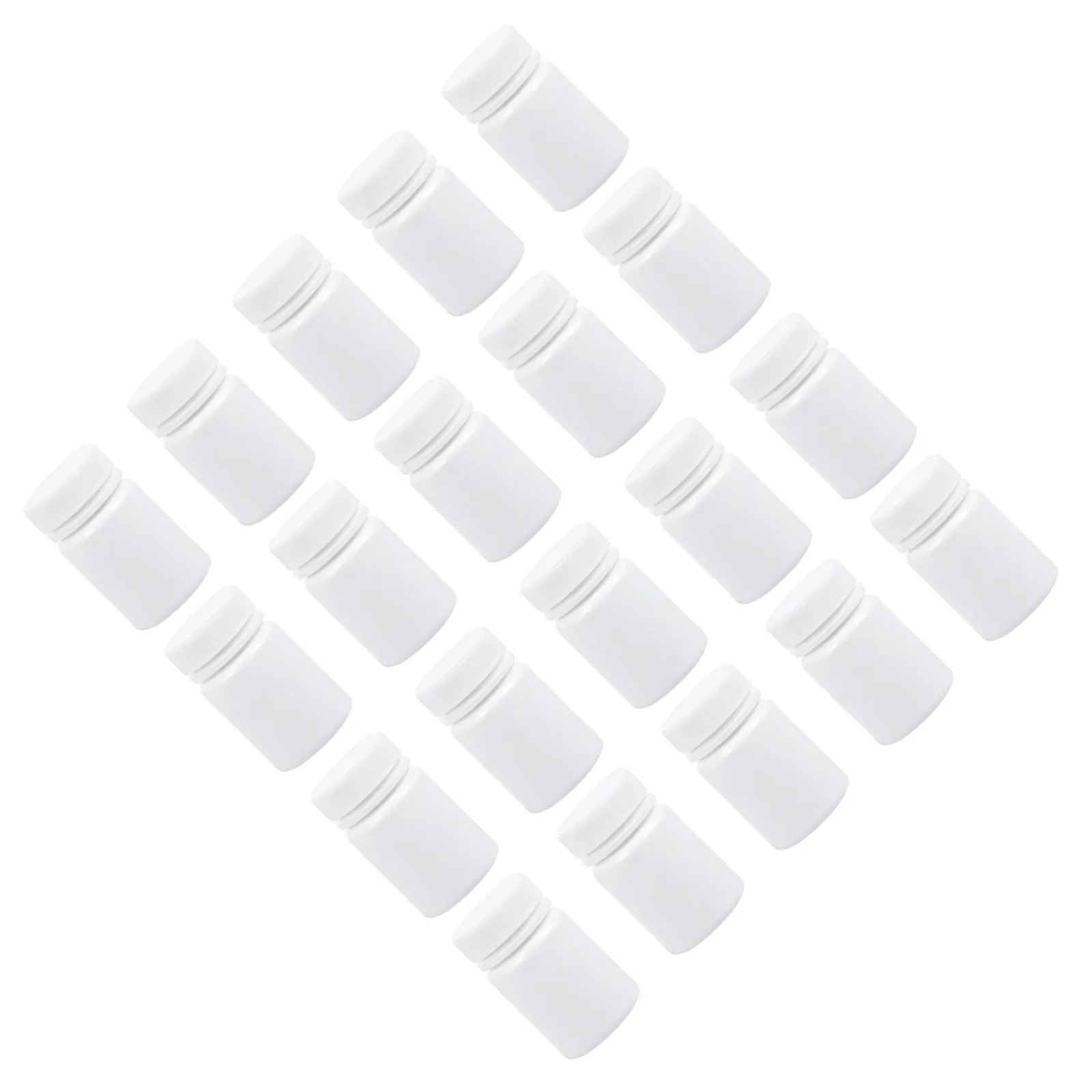 

30Pcs Plastic Round Pill Container Bottles Medicine Sub Bottles Moistureproof Capsule Storage Portable Holder for Travel