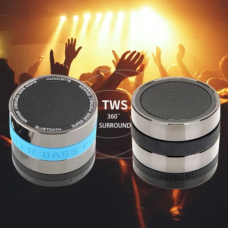 

Миниатюрная Bluetooth-колонка 3W с беспроводным аудио, USB и мощным басом, на батарейках, для подарков