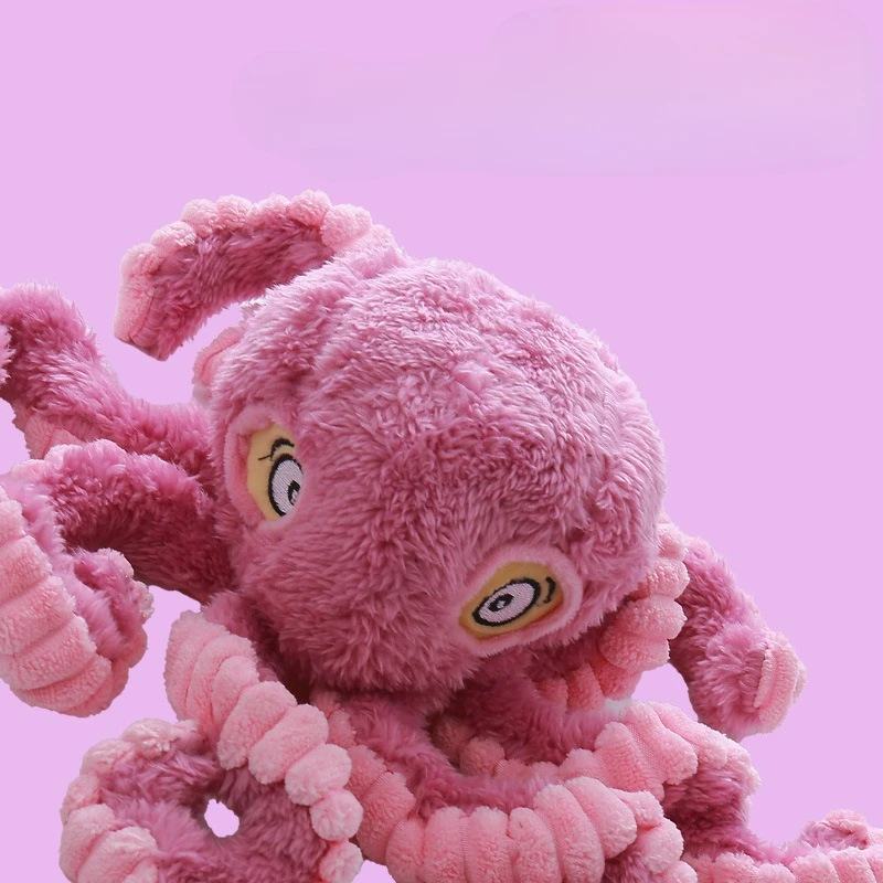 Creative Octopus Shaped Plush Dog Toys for Small Large Dogs Bite Resistant Interactive Dog Toys Pet Products
