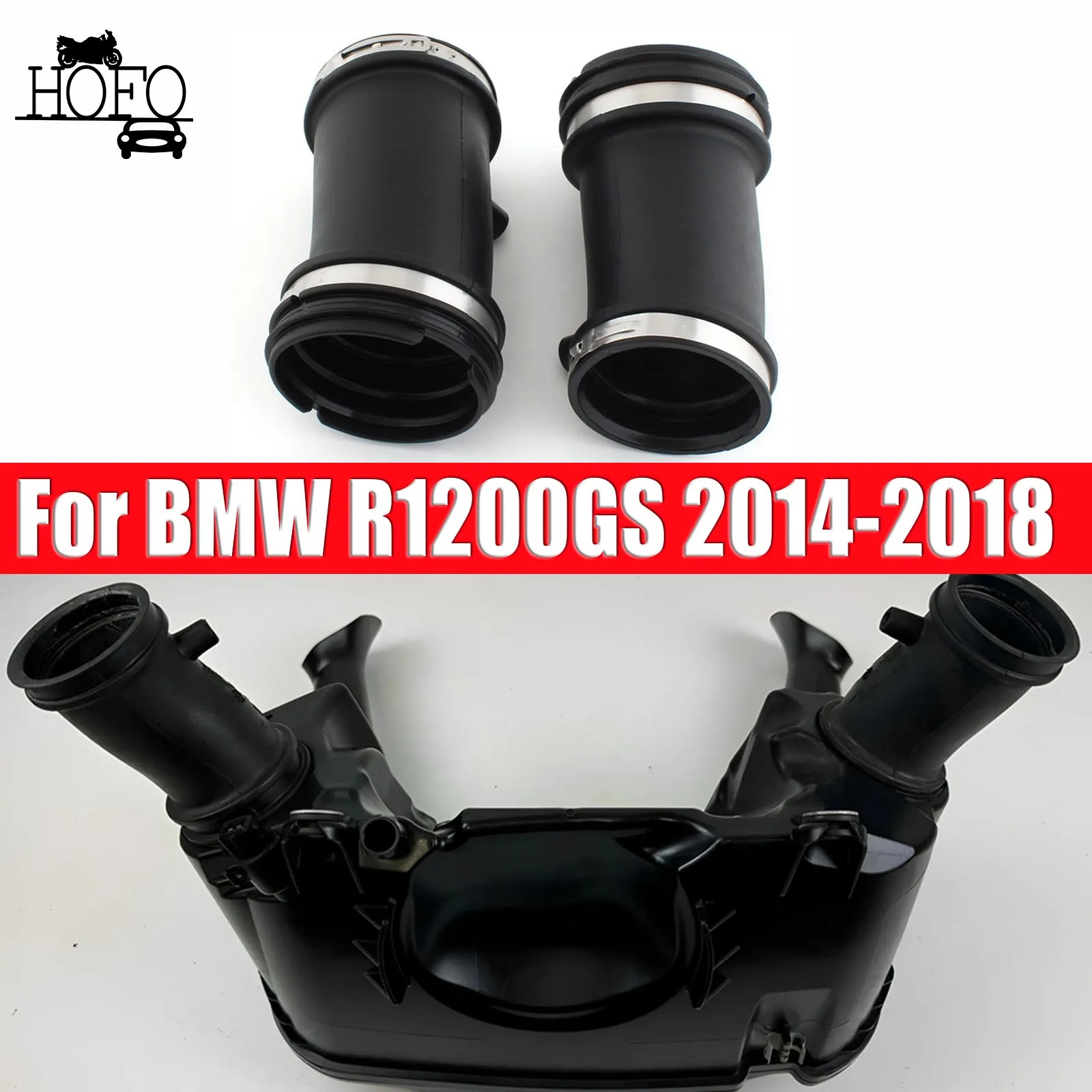 1 Pair Air Filter Box Suction Pipesv For BMW R1200GS 2014-2018
