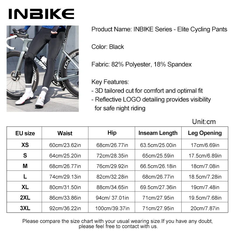 INBIKE Men\'s MTB Cycling Pants Spring Bike Pants Long Padded Cycling Tights Leggings Outdoor Bike Riding Pants Cycling Jersey