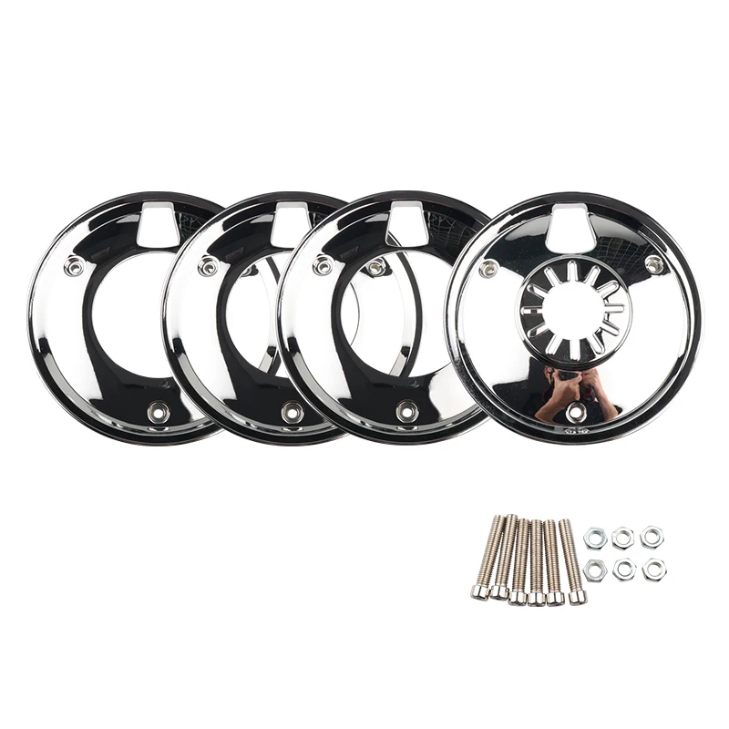 For DIO 50 AF54 AF55 AF24  JOG 50 Vino 5AU Motorcycle Scooter Chrome Wheel Cover 10-Inch Drum Brake Wheel Protective Cover