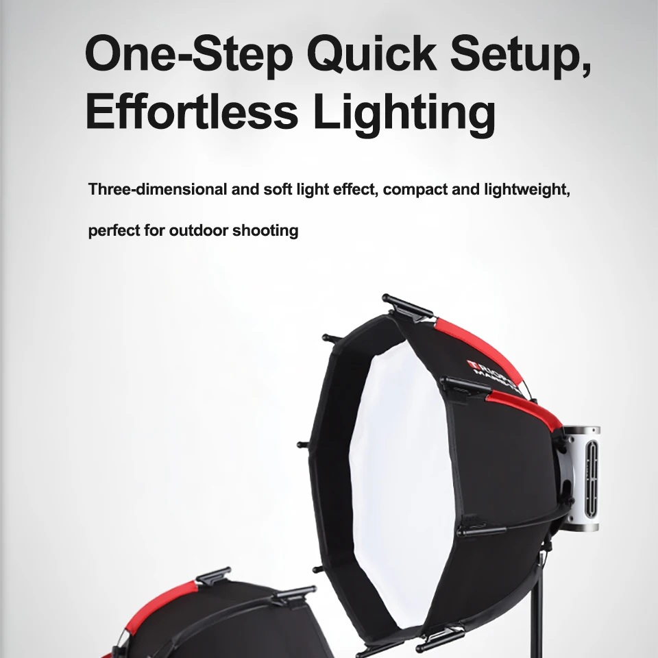 TRIOPO MARS TR30 Mini 30cm Quick Release Mini Bowens Mount Octagonal Softbox Compatible with Godox ML60 ML100 AD300Pro