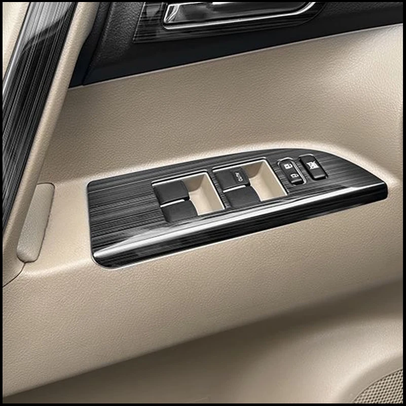 LHD Car Parts For Toyota Highlander 2009-2013 Window Lift Control Panel Button Switch Cover Trim Decorative Frame Accessories