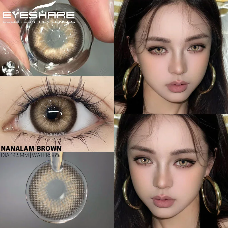 EYESHARE 1 Pair Colorcon Korean Lenses Myopia Lenses Colored Contact Lenses for Eyes Lenses With Diopters Prescription Lenses