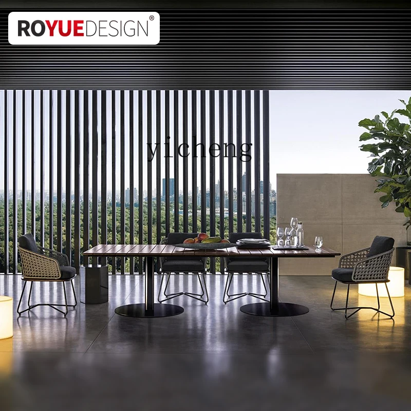 Zz طاولة وكرسي خارجي فناء B & B قسم المبيعات طاولة خارجية وكرسي في الهواء الطلق شرفة الفندق كرسي الروطان الترفيهي