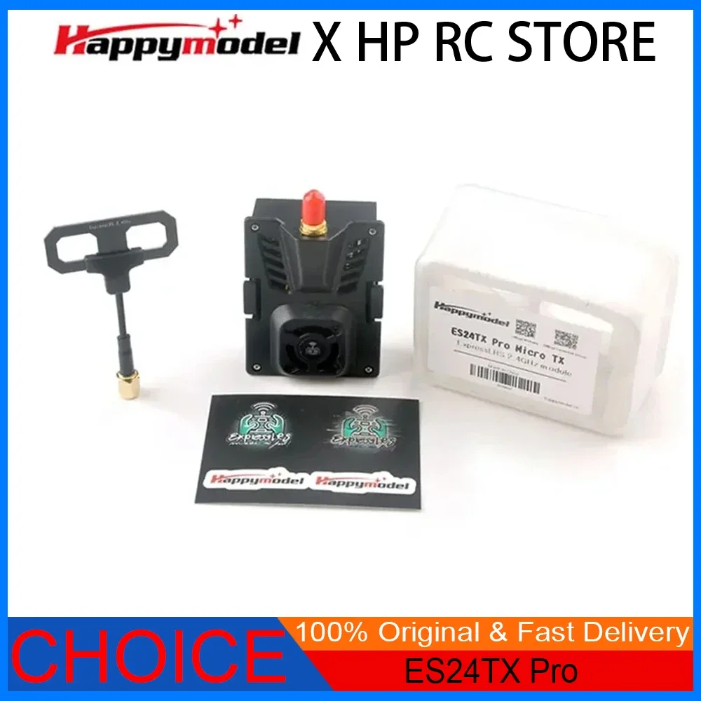 

HappyModel ES24TX Pro 2.4G 1000mW ELRS Micro TX Module with Cooling Fan RGB LED Kit for FPV Drone RC Airplane