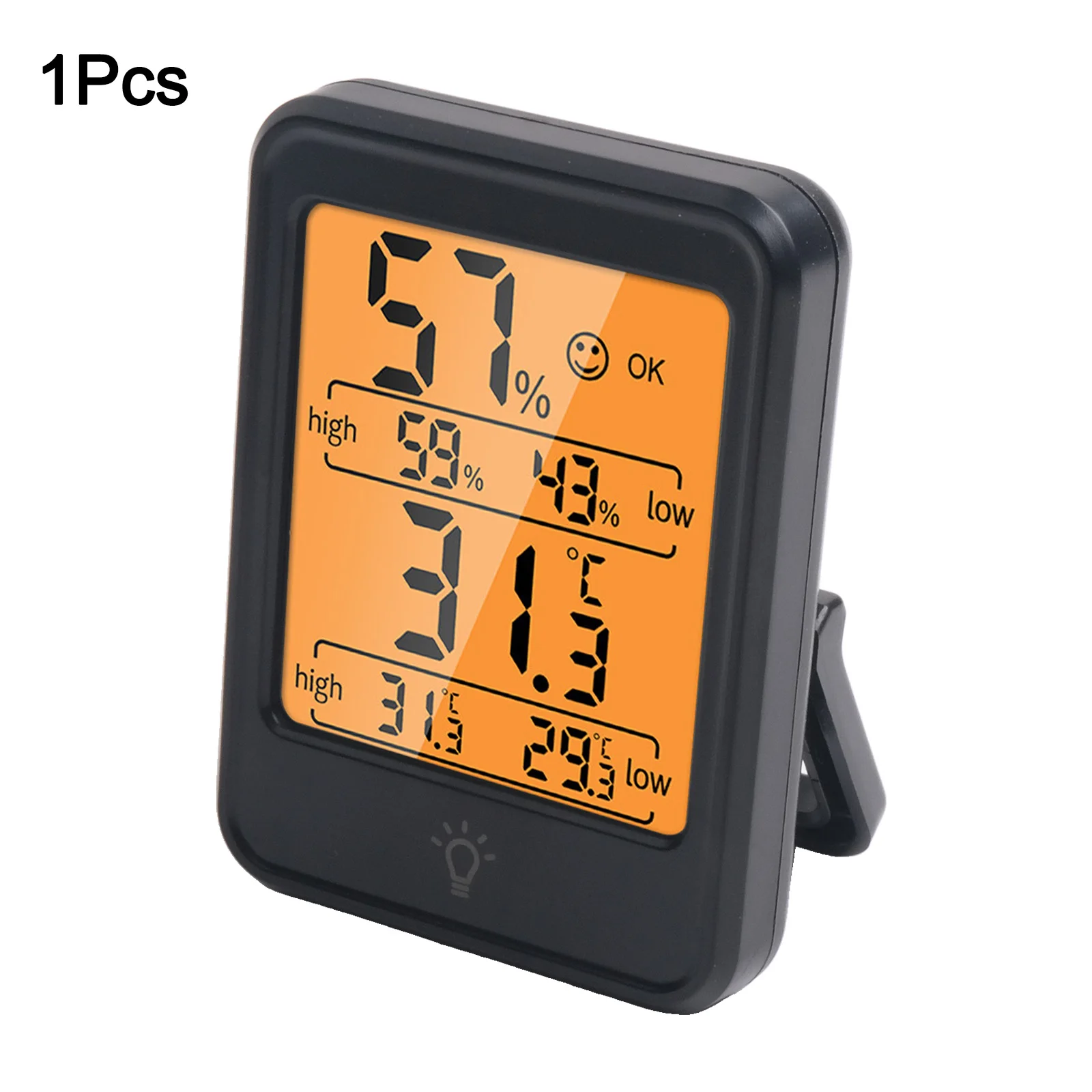 

Backlit Display Digital Thermometer Humidity Monitoring Plastic Material Automatic Backlight Off Accurate Digital Thermometer