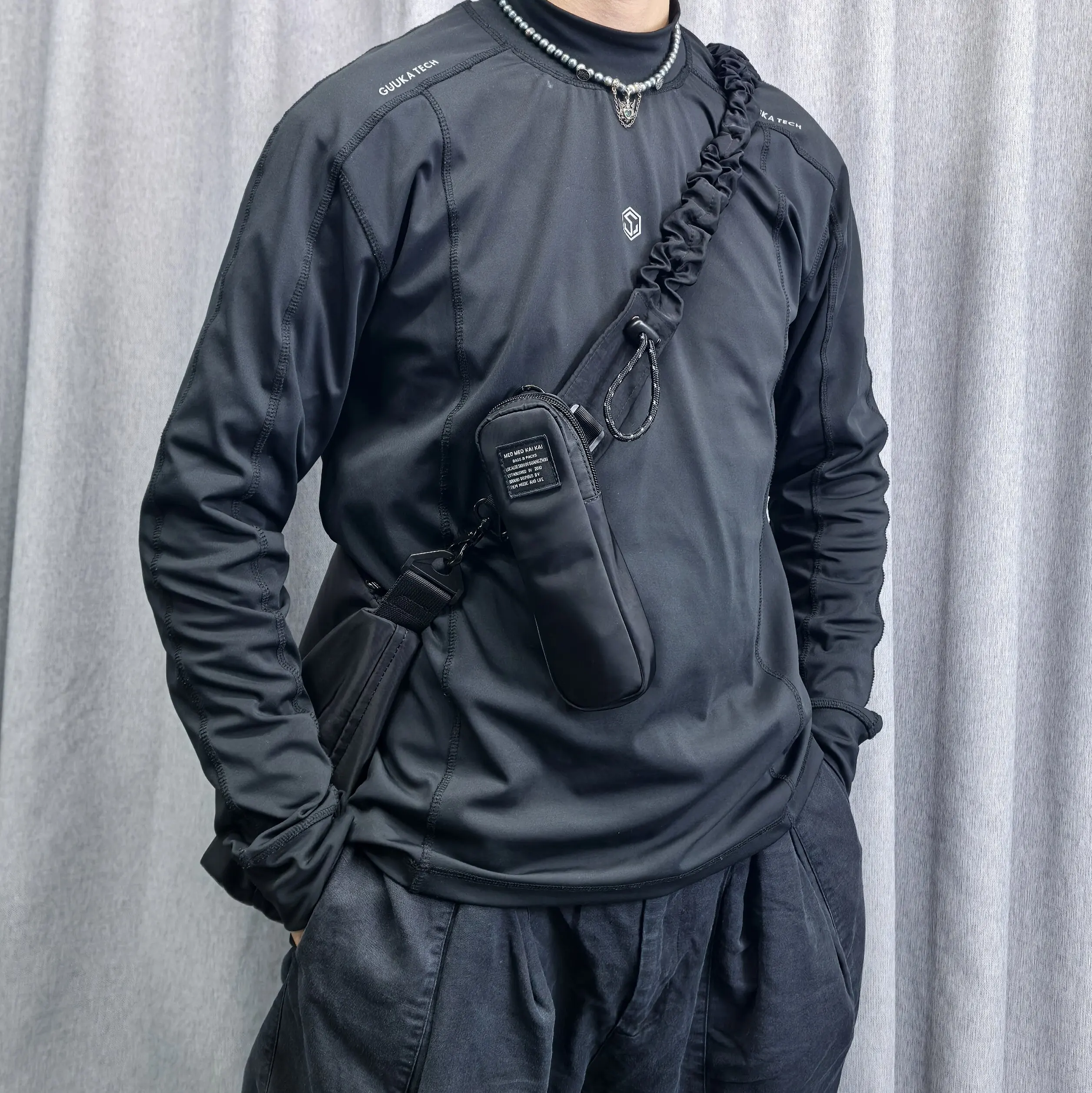 Multifunctional Tactical Adjustable Ruched Replacement Bag Strap Detachable Shoulder Strap Mobile Phone Crossbody Lanyard