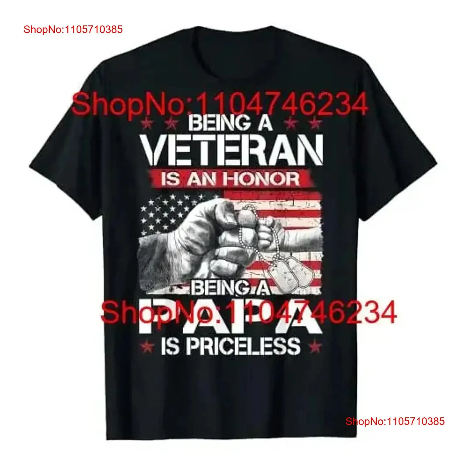 Mens American Flag Veteran Is A Honor Being Papa priceless T Shirt vintage Washed fashion Breathable Versatile streetwear Soft