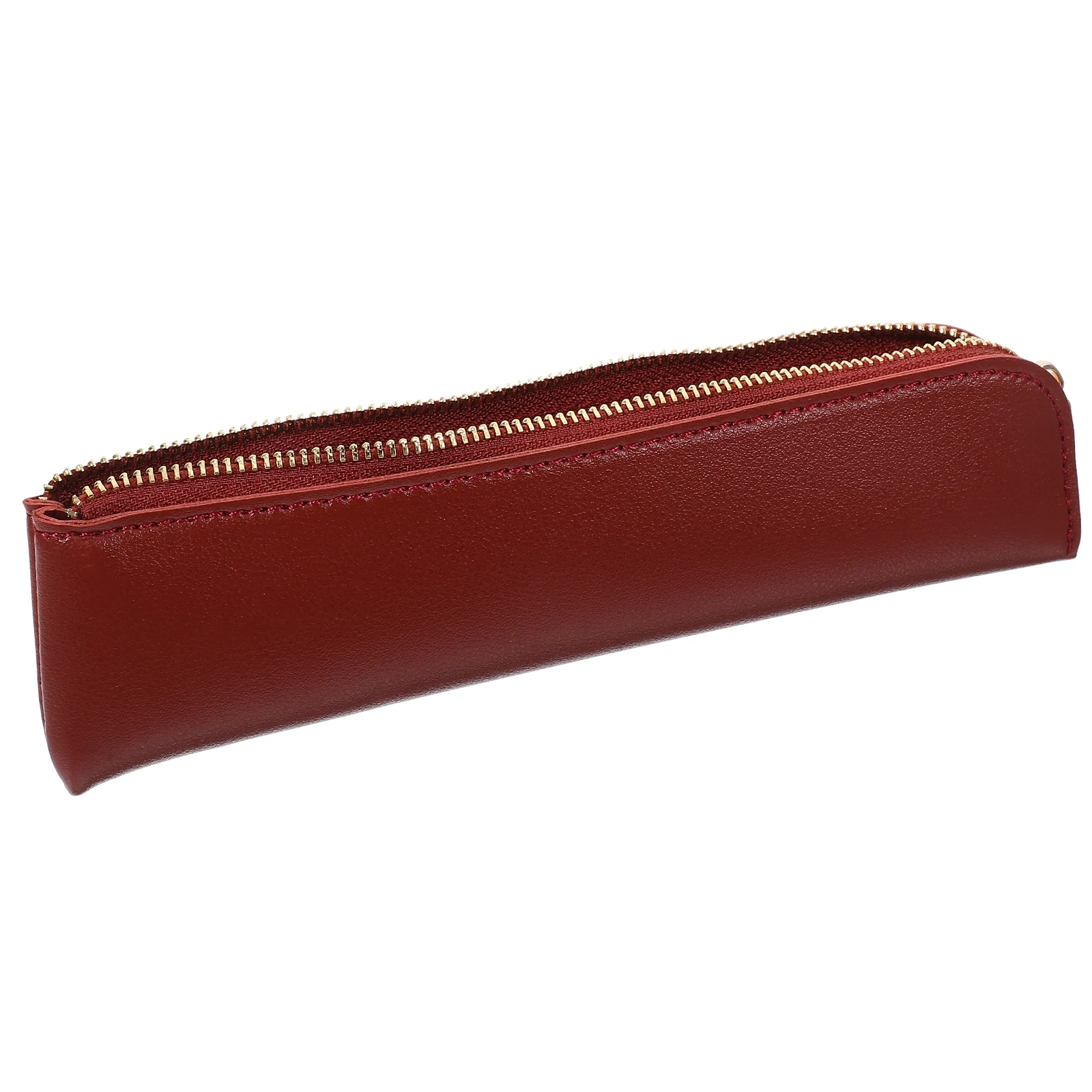 

Pencil Case and Organized Pu Bags with Zipper Large Capacity Pouch Brown Multi-function Student