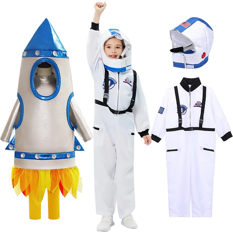 

Astronaut Children's Clothing Halloween Cosplay Pilot Uniform Space Suits Girls Boys Outfits Carnival Party Performance Costumes