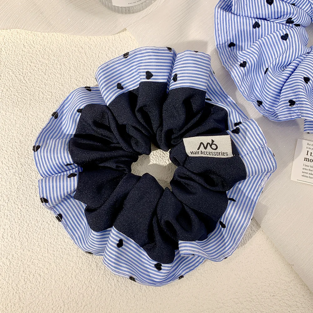 Gestreiftes Dickdarm-Haarband im französischen Ozean-Stil, Damen-Kopfseil, Damen-Liebesfarbanpassung, vielseitiger Haarschmuck – Detail 2