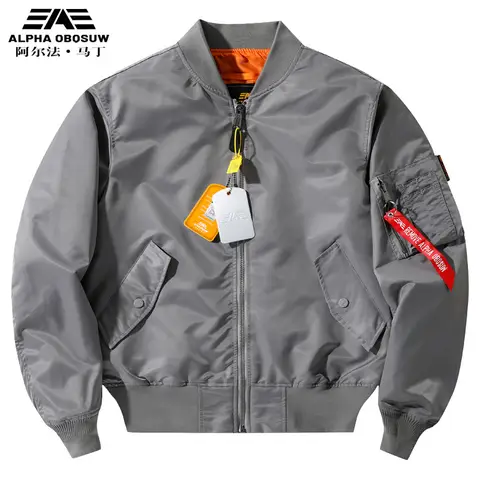2026 Alpha Martin Trendy Brand Pilot Jacket Men's Autumn Lightweight Baseball Shirt MA1 Classic Style